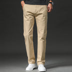 Fall Slim Fit Pencil Pants Thick Twill Cotton Casual Pants