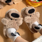 Cute Warm Nose Dog Shoes Room Non Slip Cotton Slippers