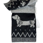Double-sided Woven Puppy Cute Cartoon Thermal Scarf