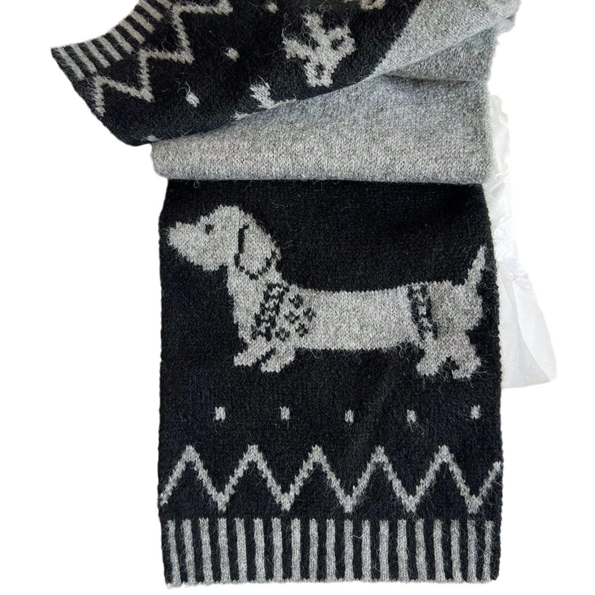 Double-sided Woven Puppy Cute Cartoon Thermal Scarf