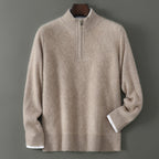 Half Turtleneck Zipper Design Pure Wool Knit Bottoming Shirt