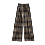 Plaid High Waist Drooping Baggy Pants