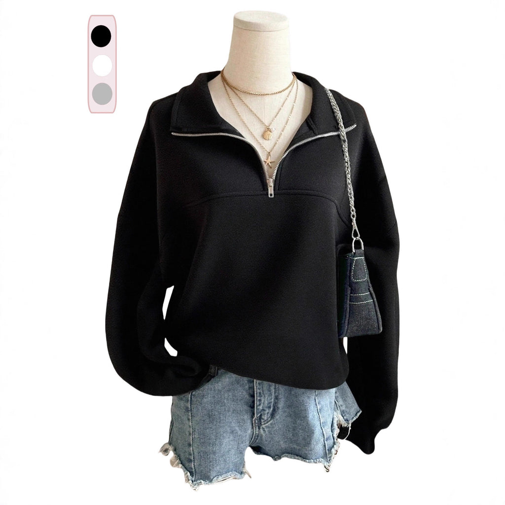 Spring And Autumn New Zipper Sweater