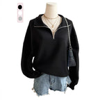 Spring And Autumn New Zipper Sweater