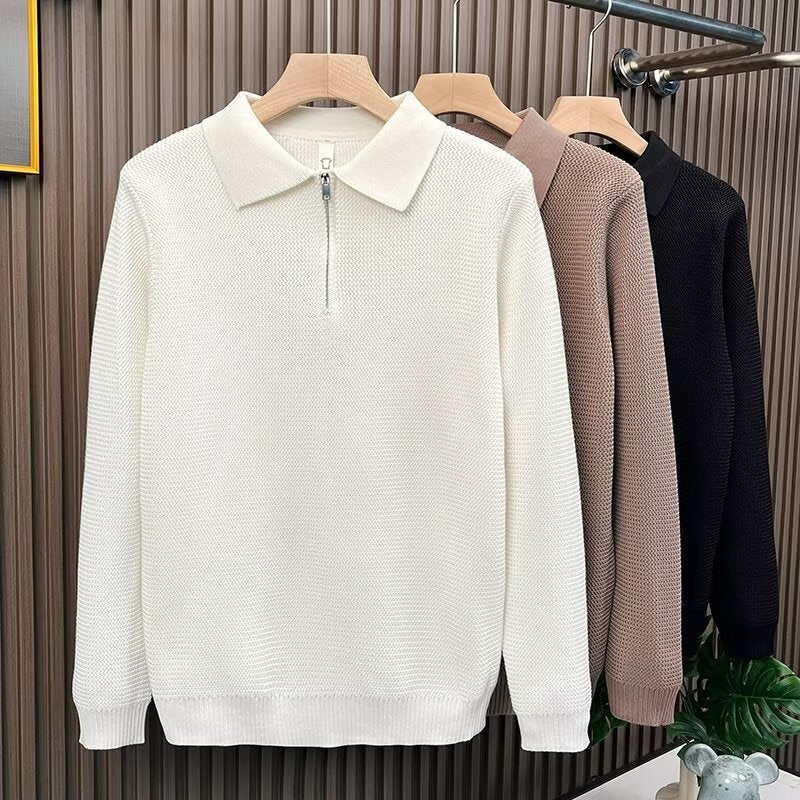 Trendy Brand Pu Shuai Men's Autumn And Winter High-grade Half Zipper Sweater