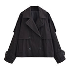 Women's Simple Double Breasted Design Trench Coat