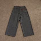 Retro Houndstooth Pattern Loose Wide-legged Versatile Casual Pants