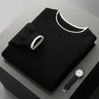 New Round Neck Double-strand Thickened Sweater For Men