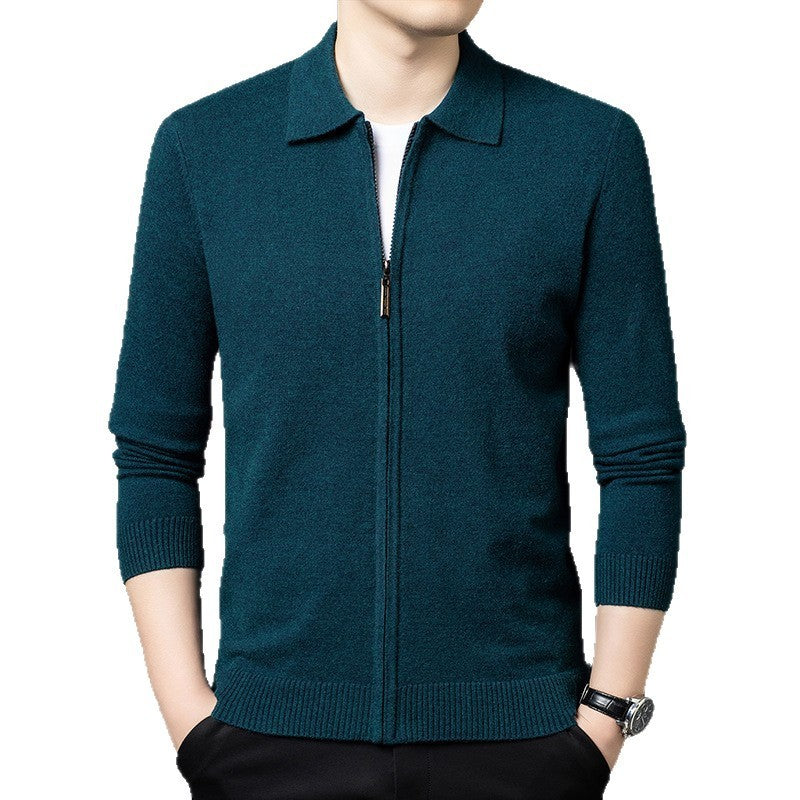 Fully Open Long-sleeve Zipper Thickening Cardigan New Youth Coat