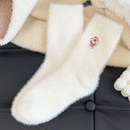 Women's Autumn And Winter Style White Mink Fur Christmas Stockings