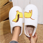 Cotton Slippers Women's Home Winter Animal Embroidery Warm