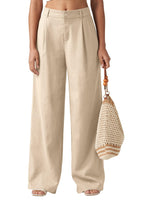 Loose Casual And Comfortable Pocket Straight-leg Pants