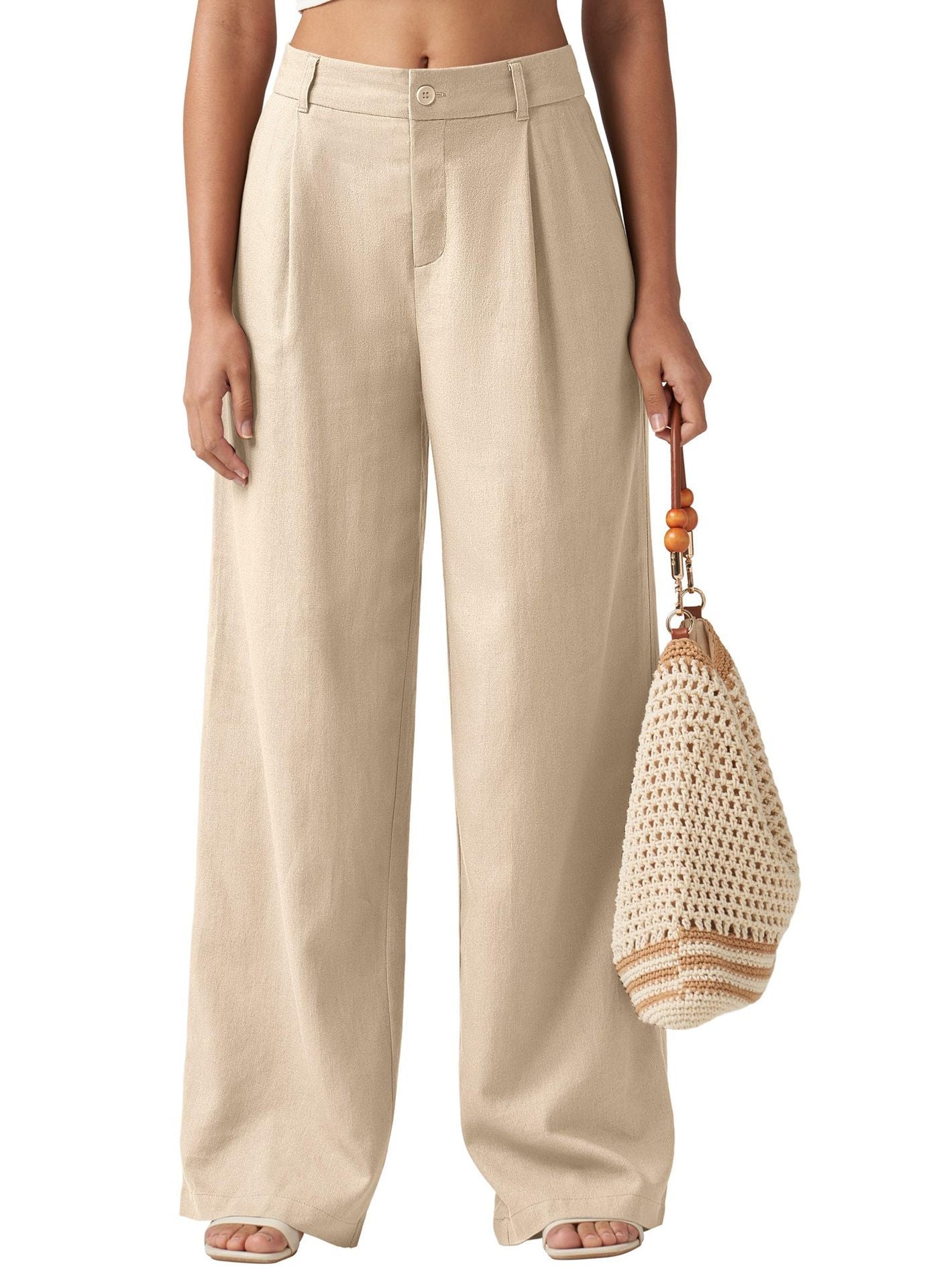 Loose Casual And Comfortable Pocket Straight-leg Pants
