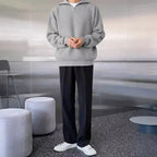 Pullover Men's Half Turtleneck Zipper Pullover