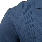 New Knitted Pullover Men's Jacquard V-neck Sweater