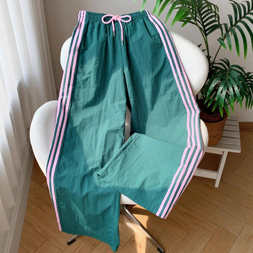 Side Pattern Elastic Waist Cross-border Casual Trousers