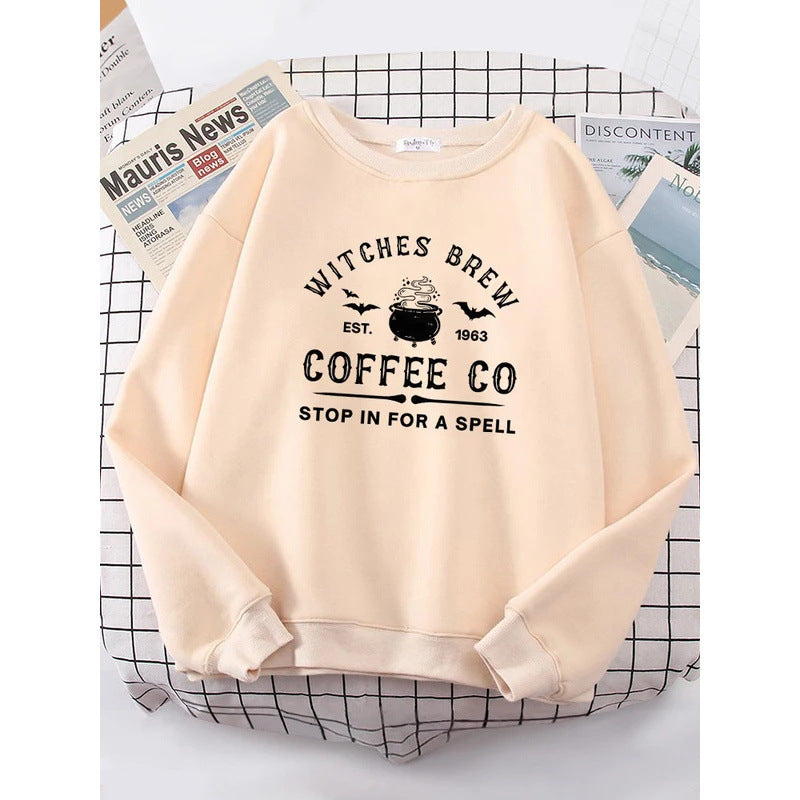 Witches Make Coffee Straight Letter Hoodie Letter Print