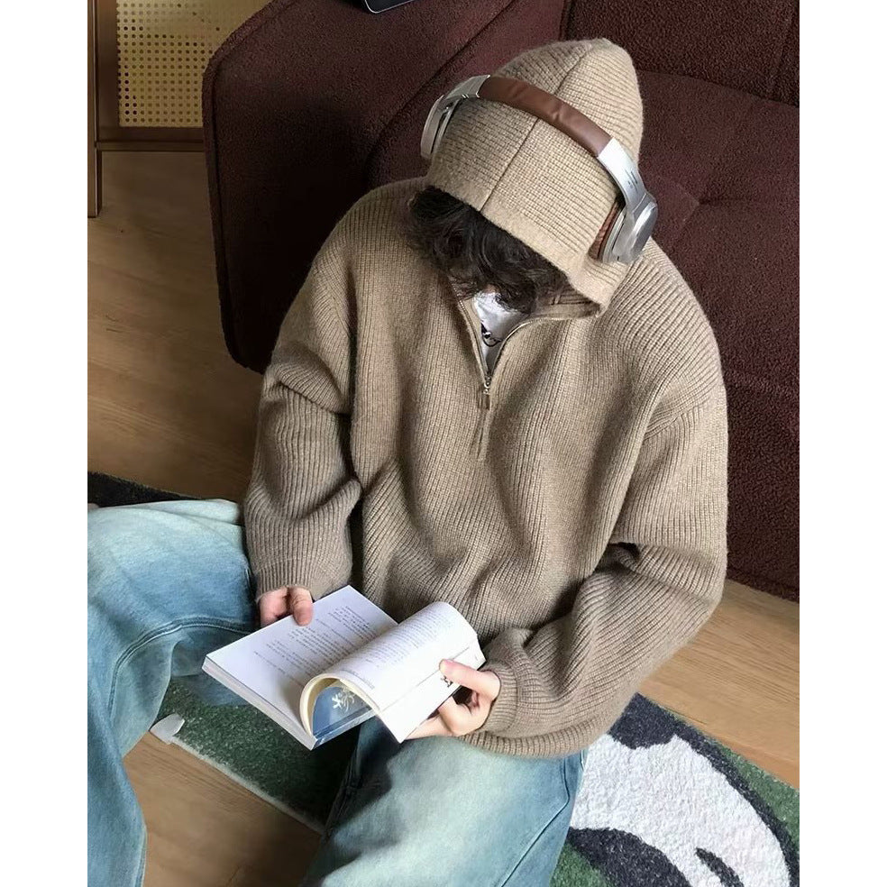 Knitted Sweater High-grade Baggy Coat