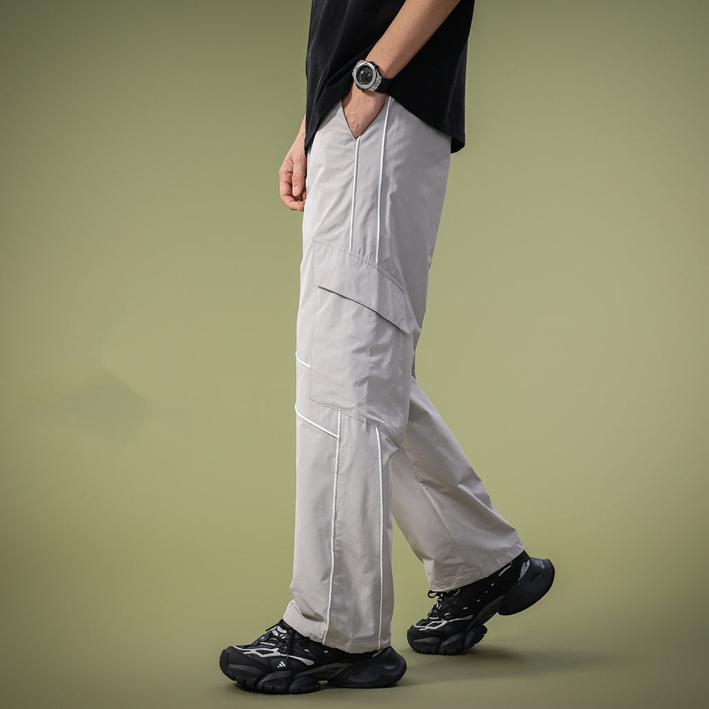 High Street Straight Loose Cargo Pants Men