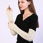 Twist Knit Warm Fingerless Sleeve Arm Cover