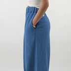 Large Size Summer Silk Ice Wide Leg Pants Women's High Waist Slimming Loose