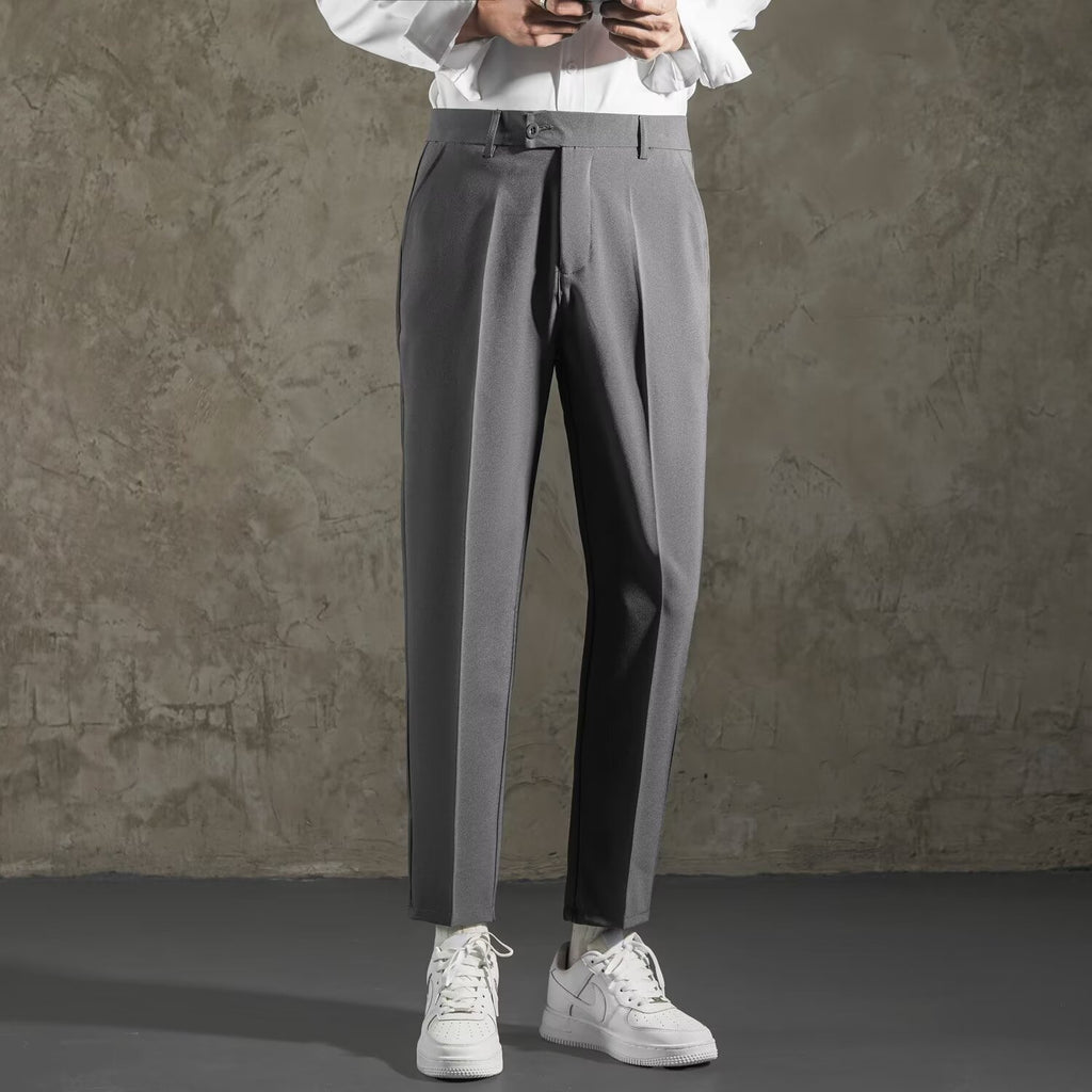 Draping Skinny Casual Slim Fit Straight All-matching Thick Small Suit Pants