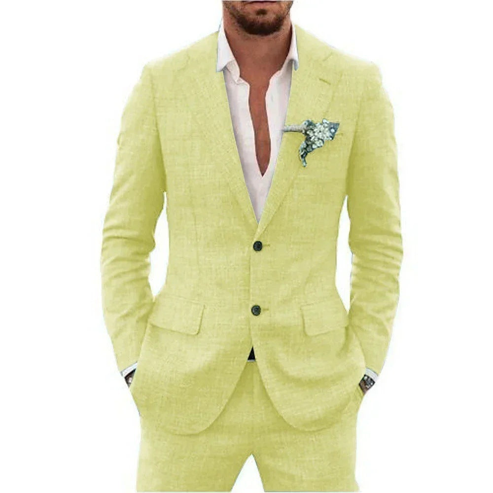 Men's Two-piece Suit Casual Daily Slim Fit