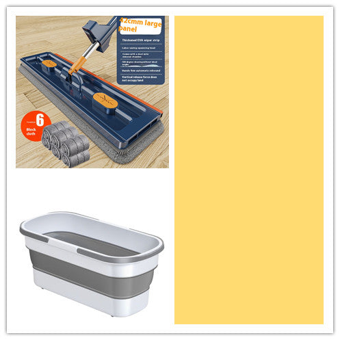 New Style Large Flat Mop 360 Rotating Mop Suitable Various Types Flooring Strong Water Absorption For Home Cleaning Floors