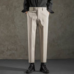 Draping Skinny Casual Slim Fit Straight All-matching Thick Small Suit Pants