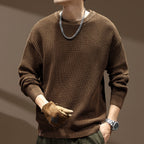 Thick Needle Retro Men's Loose Bottoming Round Neck Sweater
