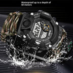 Multifunctional Parachute Cord Waterproof Watch Outdoor Survival Bracelet Sports Strap Firestone Survival Whistle Compass