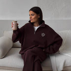 All-matching Comfortable Letter Crew Neck Terry Sweater