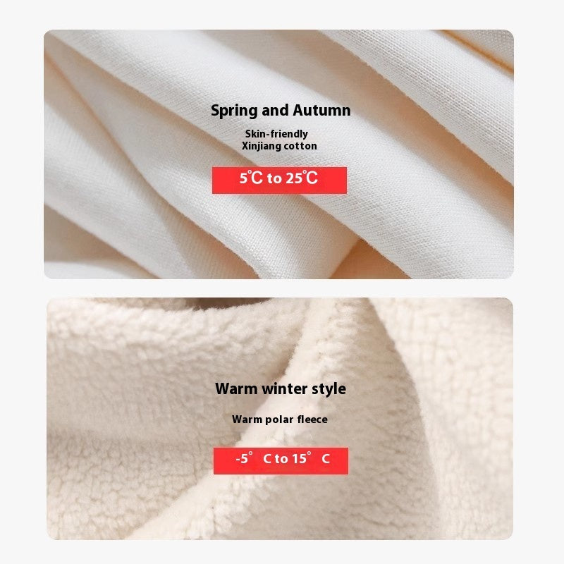 Gray Hooded Sweater For Women Fleece-lined Thick Loose Casual Sweatshirt