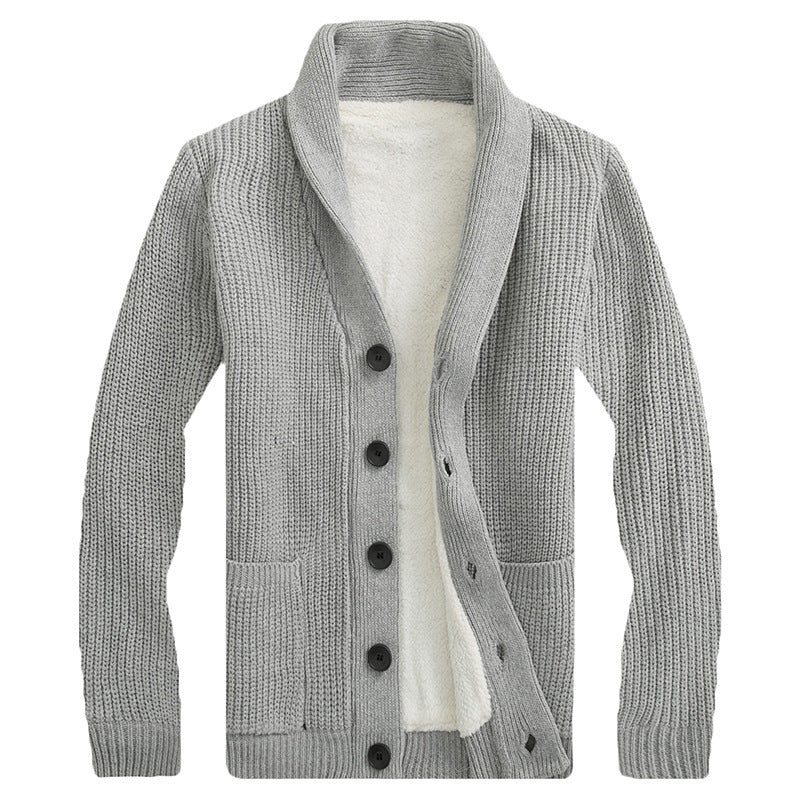 Autumn And Winter Sweater Knitwear Men's Cardigan Lapel