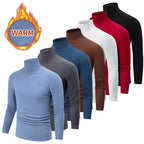 Autumn And Winter Men's Solid Color Versatile High-neck Base Layer Casual Fleece Top