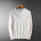 Fine Wool Thick Warm V-neck Sweater