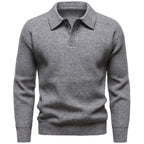 Men's British Fashion Polo Collar Sweater