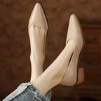 Pointed-toe Soft Bottom Simple Shallow Mouth Casual Shoes