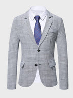 Men's Classic Check Blazer And Pants Set