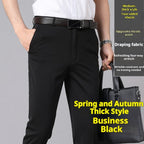 Middle-aged Loose Straight Suit Pants Man