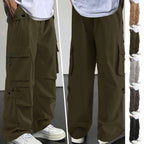 Men's Loose Wide Leg Straight Leg Quick-Dry Casual Trousers