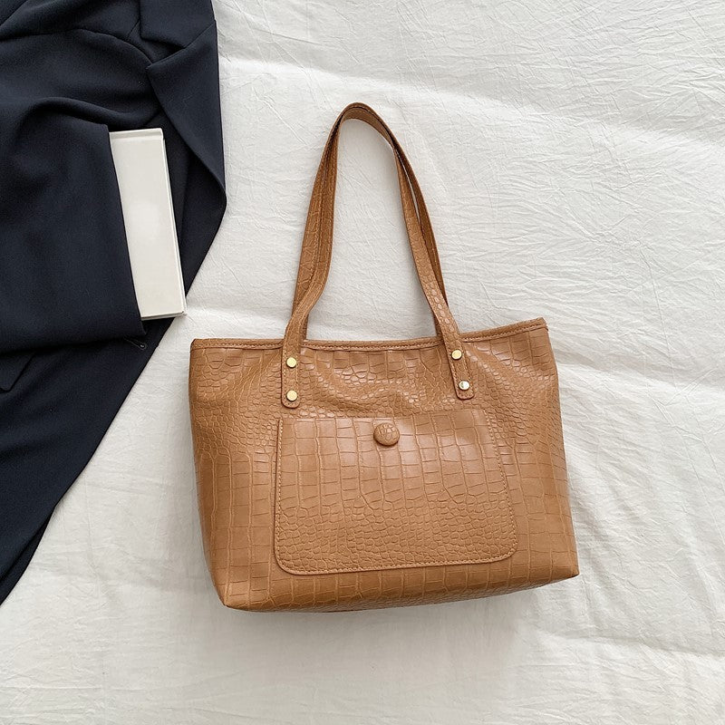 Retro Large Capacity Minimalist Single-shoulder Commuter Fashionable Handbag