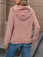 Fashion Tops Women's Double-sided Velvet Solid Color Hooded Pullover Sweater