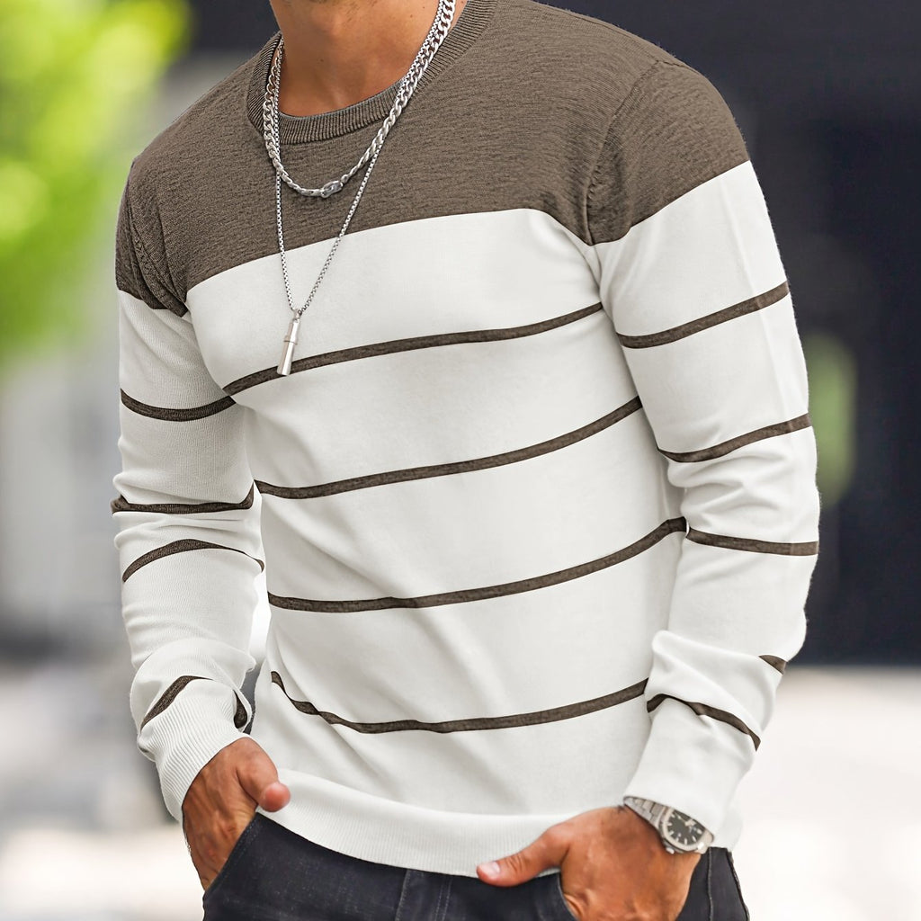Men's Knitted Fashion Crew Casual Sweatshirt
