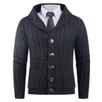 New Men's Long-sleeve Cardigan Sweater Coat Plus-sized