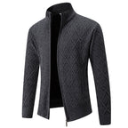Korean Autumn And Winter Trendy Casual Fashion Stand-up Collar Cardigan Coat Men