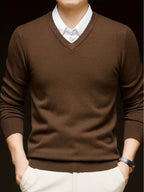 Woolen Sweater Men's Casual Thin V-neck Sweater