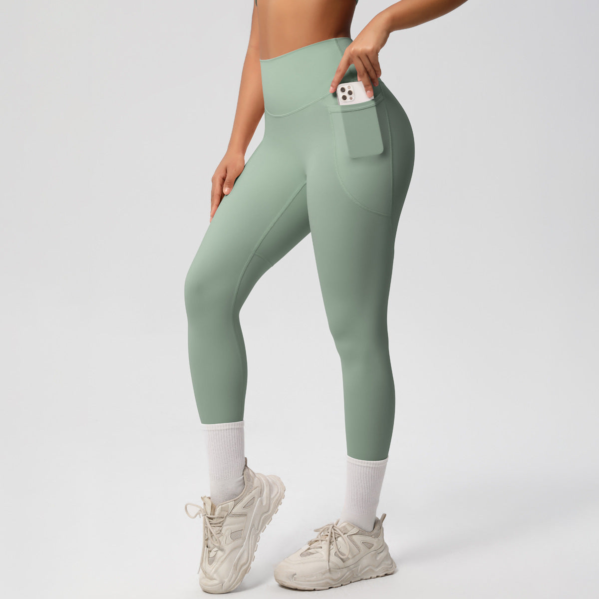 Solid Color Double-sided Brushed Tight Breathable Yoga Pants