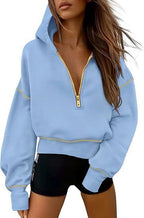 Women's Half Zipper Short Sweater