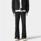 American Retro Black Casual Workwear Washed Pants